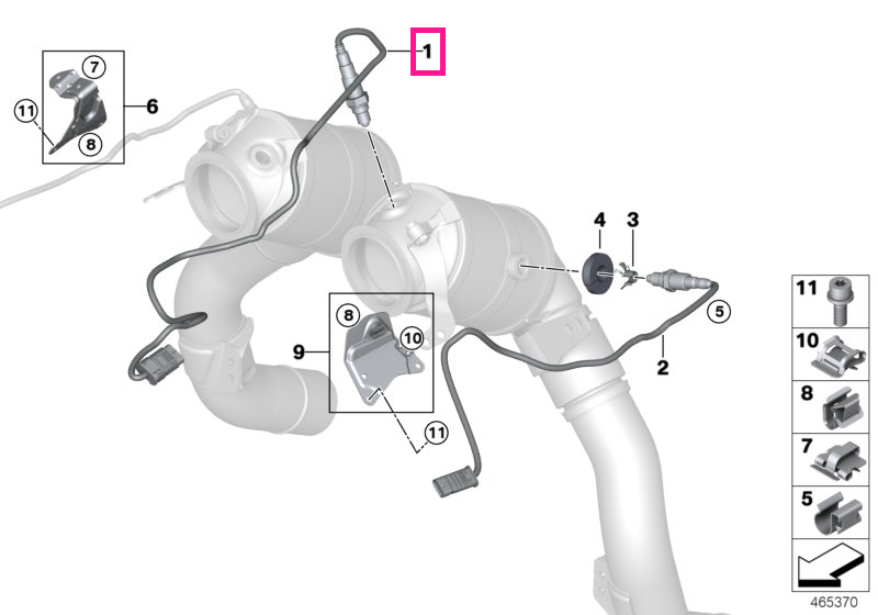 11788650474 Sonda Lambda - BMW Seria 5 G30, Seria 7 G11 G12