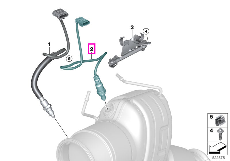 11788689863 Senzor oxigen / Sonda Lambda - BMW Seria 2 G42, Seria 3 G20 G21, Seria 4 G22 G23 G26, Seria 5 G30 G31, Seria