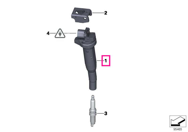 12135A06753 Bobina de inductie - BMW Seria 1 E81 E82 E87 E88, Seria 3 E46 E90 E91 E92 E93, Seria 5 E60 E61 F07 F10 F11 F