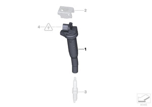 12138616153 Bobina de inductie (Delphi)  - BMW Seria 1, Seria 2, Seria 3, Seria 4, Seria 5, Seria 6, Seria 7, X1, X3, X4