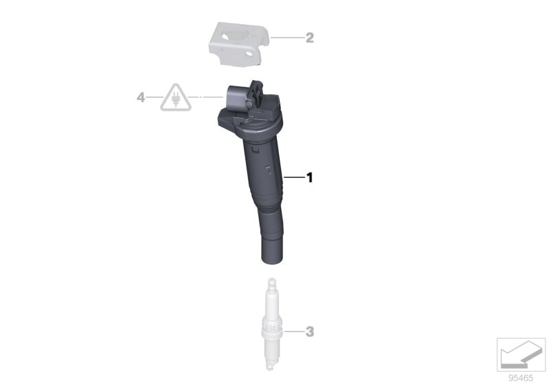 12138616153 Bobina de inductie (Delphi)  - BMW Seria 1, Seria 2, Seria 3, Seria 4, Seria 5, Seria 6, Seria 7, X1, X3, X4