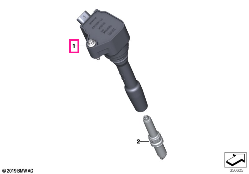 12138643360 Bobina de inductie - BMW Seria 1, Seria 2, Seria 3, Seria 4, Seria 5, Seria 6, Seria 7, Seria 8, i8, X1, X2,