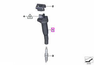 12138647689 Bobina inductie, Bosch - BMW Seria 5 F07 F10 F11, Seria 6 F06 F12 F13, Seria 7 F01 F02, X5 F15 M F85, X6 F16