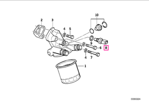 12611309193 Intrerupator temperatura ulei MOTOR - BMW