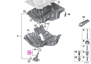 12615A740A3 Senzor nivel ulei - BMW Seria 2, Seria 3, Seria 4, Seria 5, Seria 6, Seria 7, Seria 8, MS, TMC, X1, X3, X4, 