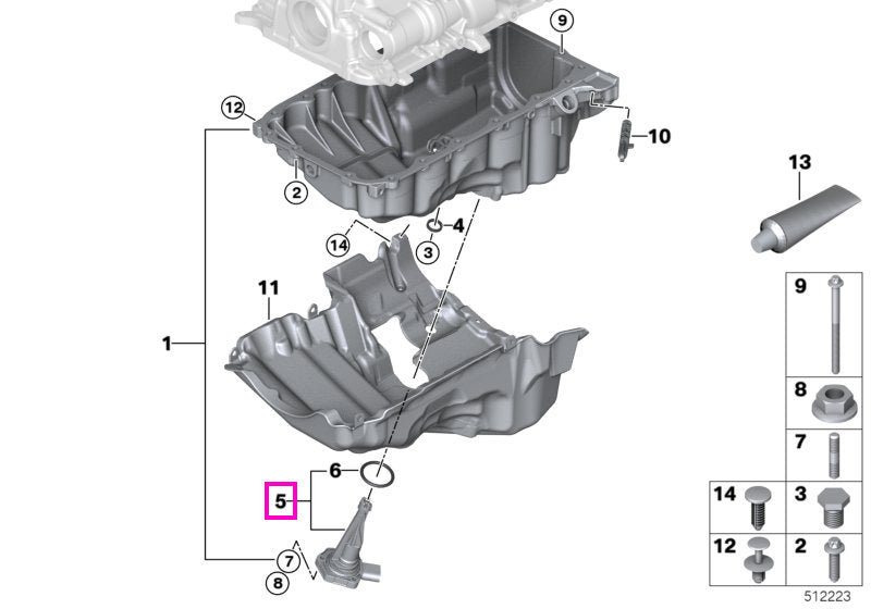 12615A740A3 Senzor nivel ulei - BMW Seria 2, Seria 3, Seria 4, Seria 5, Seria 6, Seria 7, Seria 8, MS, TMC, X1, X3, X4, 