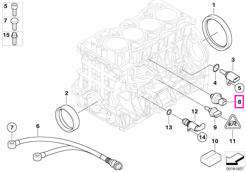 12615B4C892 Senzor presiune ulei - BMW Seria 1 E81 E82 E87 E88, Seria 3 E90 E91 E92 E93, Seria 5 E60 E61, Seria 6 E63 E6