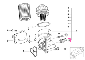 12617513068 Senzor presiune ulei - Mini Cabrio R5, R50, R53