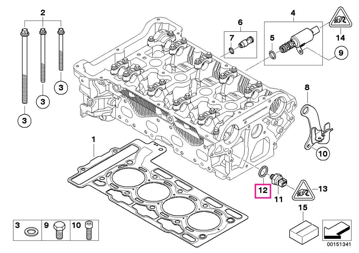 12617546239 Garnitură inel - BMW - Mini