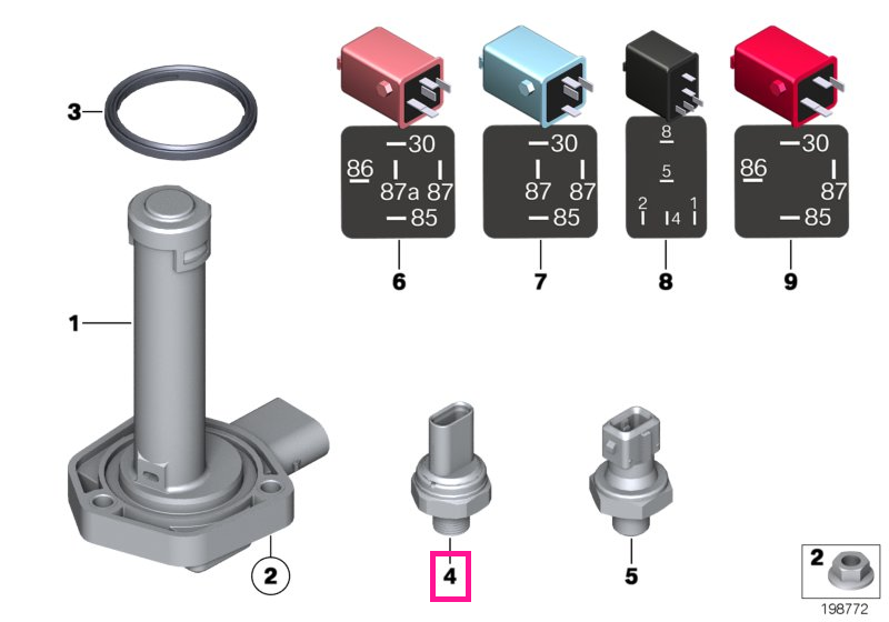 12617592532 Senzor presiune ulei - BMW Seria 1 E82 E88 F20 F21, Seria 2 F22 F23 F87 M2, Seria 3 E90 E91 E92 E93 F30 F31 