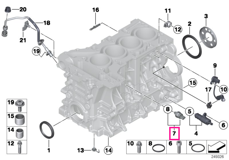12618613333 Senzor presiune/temperatura ulei motor - BMW Seria 1 F20 F21, Seria 2 F22 F23, Seria 3 F30 F31 F34 F35, Seri