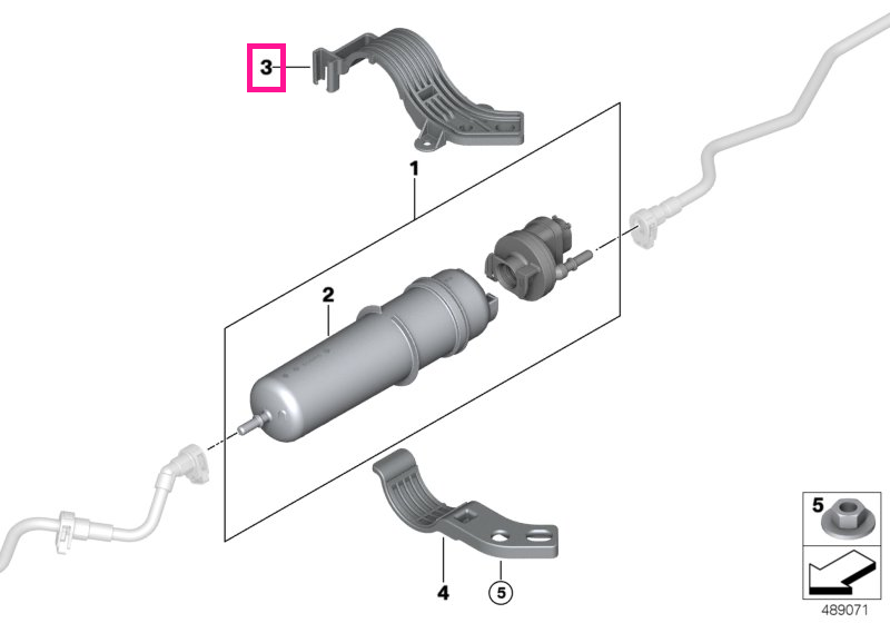 13328582275 Suport filtru combustibil - BMW