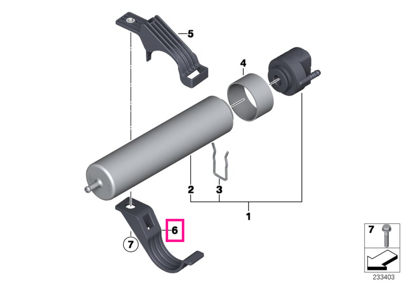 13328591936 Suport filtru combustibil - BMW