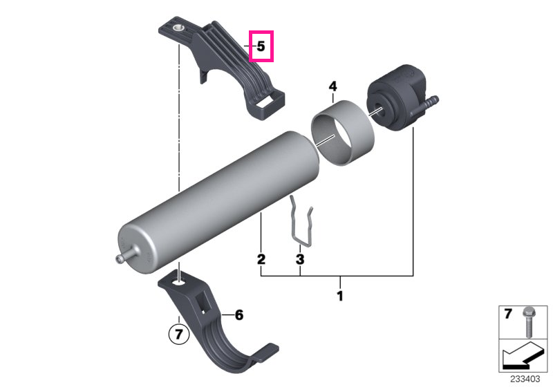 13328591937 Suport filtru combustibil - BMW