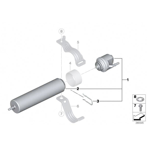 13328597828 Filtru combustibil cu preincalzitor - BMW Seria 2 F45, F46, X1 F48, X2 F39, Mini F54, F55, F56, F57
