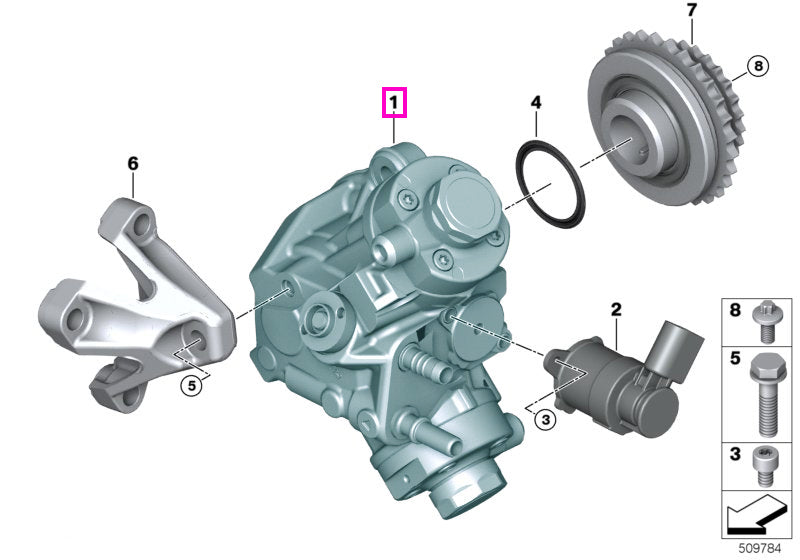 13519886374 Pompa combustibil de inalta presiune, CP4-25 - BMW Seria 5 G60 G61, Seria 7 G70, X3 G45, X5 G05, X6 G06, X7 