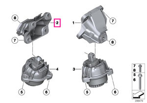 22116777600 Suport motor, dreapta - BMW Seria 7 F01 F02