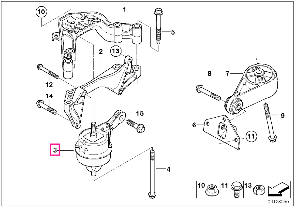 22116778612 Tampon motor - Mini R50