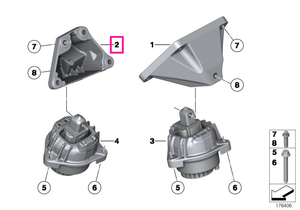 22116781242 Suport motor, dreapta - BMW Seria 5 F07 F10 F11