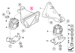 22116786692 Suport motor dreapta - BMW