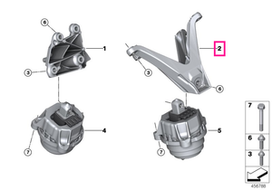 22116861551 Suport motor, stanga - BMW Seria 5 G30 G31, Seria 7 G11 G12, Seria 8 G14 G15 G16, X5 G05, X6 G06, X7 G07