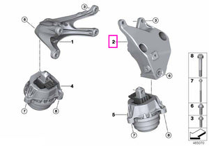 22116861553 Suport motor, stanga - BMW Seria 5 G30 G38, Seria 6 G32GT, Seria 7 G11 G12, Seria 8 G14 G15 G16