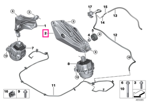 22116861555 Suport motor, stanga - BMW Seria 3 G42, Seria 3 G20 G21, Seria 4 G22, G23 G26, Seria 5 G30 G31, Seria 6 G32,