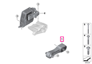 22116885786 Tampon motor stabilizator - BMW Seria 1 F40, Seria 2 F44 F45 F46, X1 F48 F49, X2 F39 - Mini Clubman F54, Cou