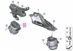22118486266 Tampon motor, dreapta - BMW X5 F15