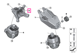 22119470132 Suport motor, dreapta - BMW Seria 2 G42, Seria 3 G20 G21, Seria 4 G22 G23 G26