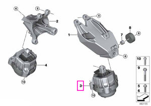 22119844521 Tampon motor, stanga - BMW X5 G05
