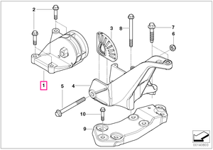22316754418 Suport transmisie cu montură cauciuc - BMW - Mini