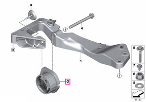22316773125 Tampon cutie de viteze - BMW Seria 3 E46 E90 E91 E92, Seria 5 E60 E61 F07, Seria 7 F01, X1 E84, X3 E83 - tra