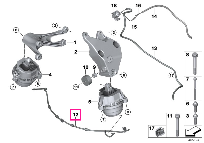 22316861585 Vacuum pipe - BMW