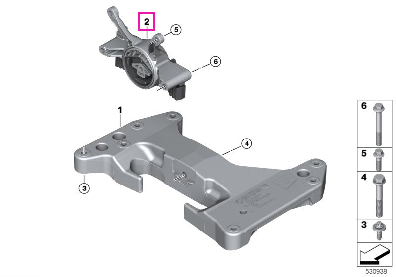 22317886929 Suport cutie viteze - BMW Seria 4 G82 M4, MS BMW Motorsport G82 M4 GT4