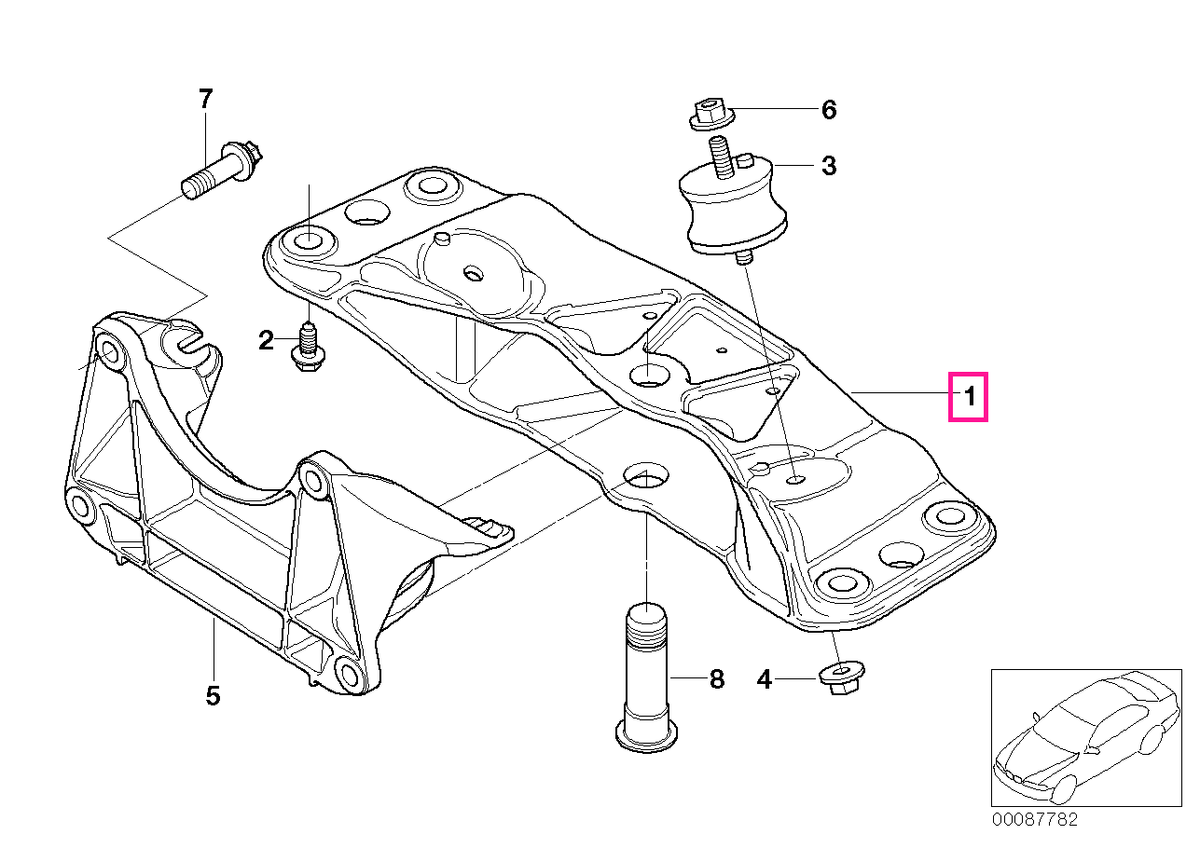 22326759680 Cross member - BMW