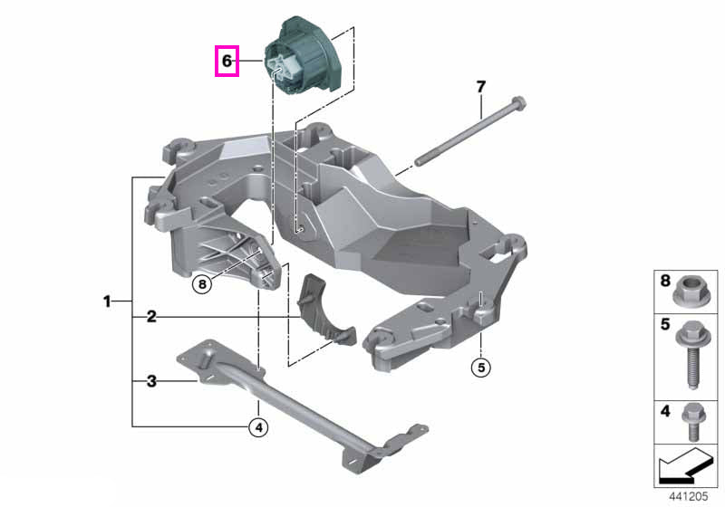 22326853095 Tampon suspensie cutie de viteze - BMW X5 F15, X6 F16