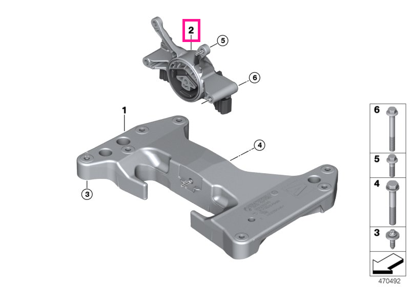 22328742697 Suport cutie de viteze - BMW Seria 2 G42, Seria 3 G20 G21 G28, Seria 4 G22 G23 G26, Seria 5 G30