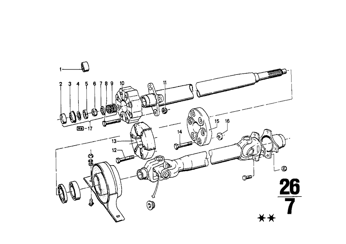 26111100863 Universal joint D=76MM/10 - BMW