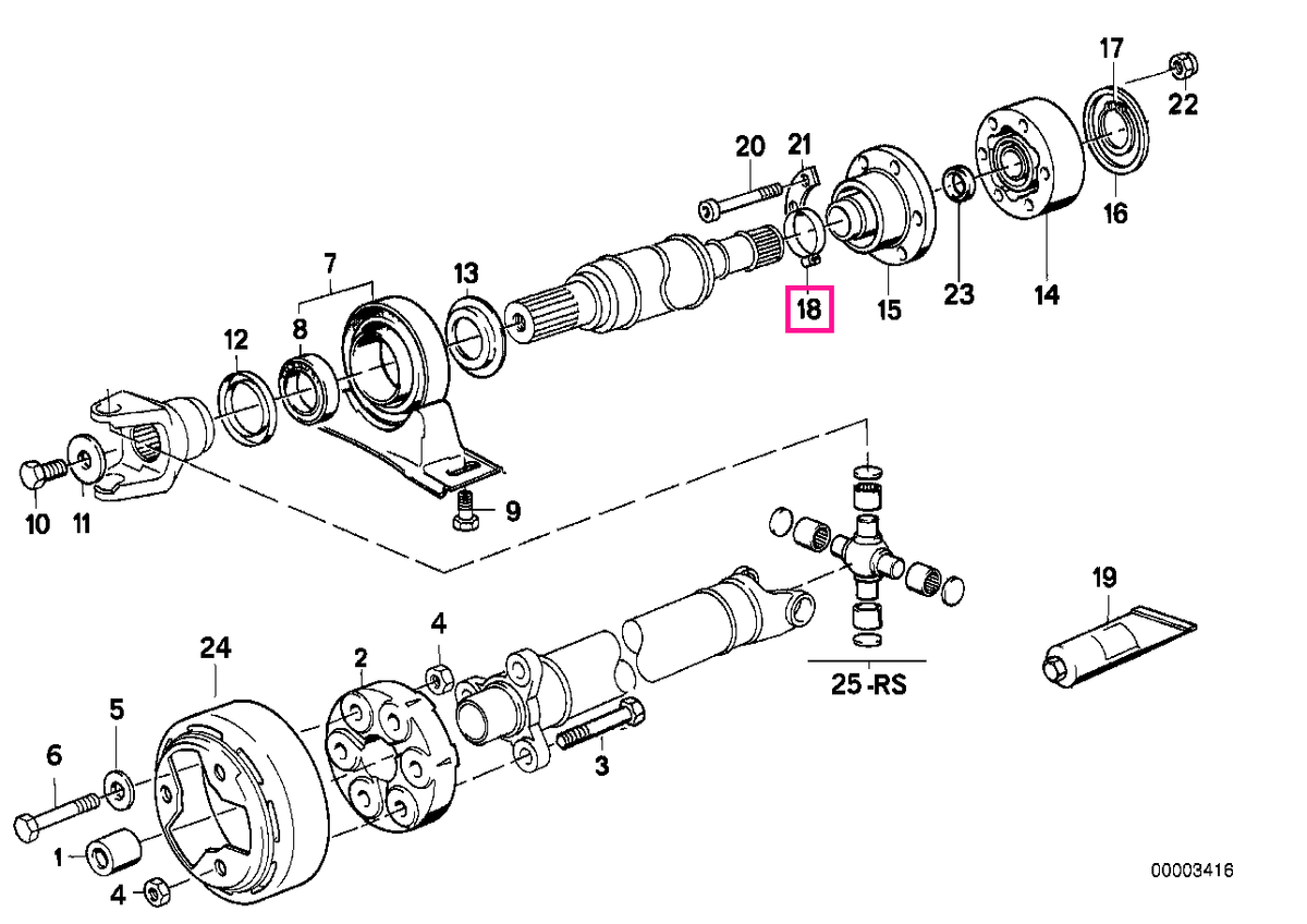 26111225018 Colier furtun L=115MM - BMW