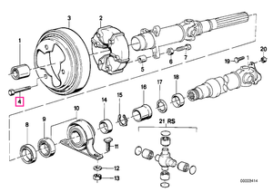 26111225754 Șurub hexagonal M12X1,5X60 - BMW