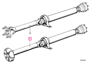 26111226680 Drive shaft automatic transmission L=1290MM - BMW