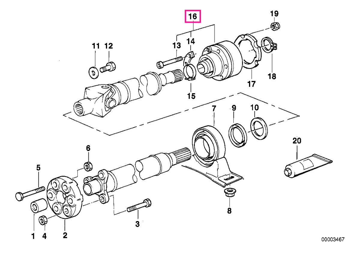 26111229772 Articulație cardanică cu bucșă canelată LK=94MM (Z=34) - BMW