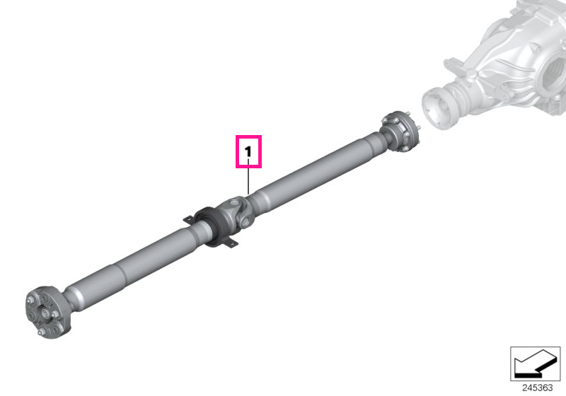 26112284490 Arbore transmisie manual L=1604MM - BMW