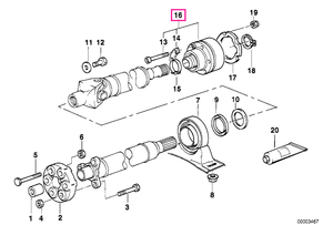 26117503103 Flansa cardan diferential (LK=86mm, 32 dinti) - BMW Seria 5 E39, Seria 7 E38, X5 E53, Z8 E52