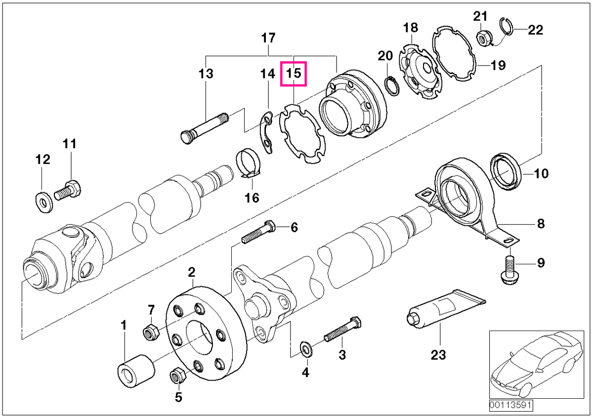 26117507842 Garnitură plană metal VLHS-3 - BMW