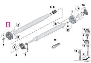 26117514207 Universal joint LK=110MM - BMW