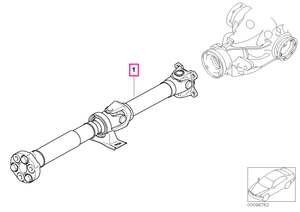 26117514468 Manual drive shaft transmission L=1230MM - BMW
