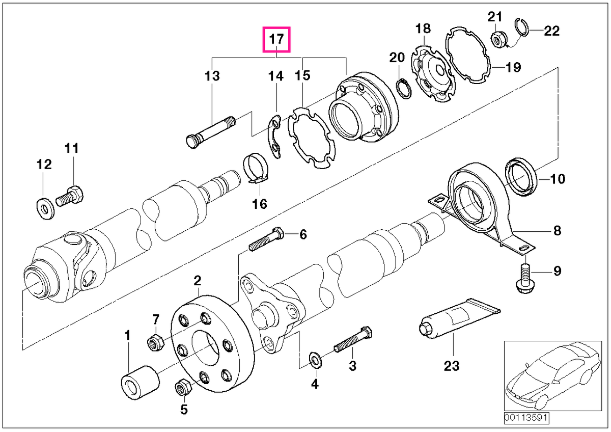 26117525812 Articulatie CV fara butuc LK=94MM LK=94MM (Z=34) - BMW