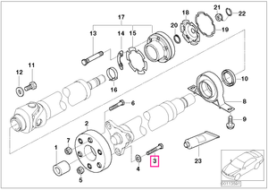 26117572709 Surub M10X61-10-ZNS3 - BMW